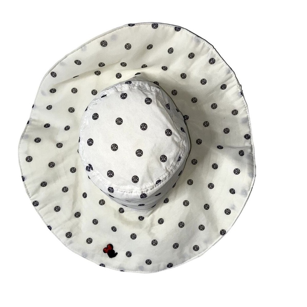 Disney Parks Authentic Original Adult OS Floppy Sun Hat Minnie Mouse Dot White